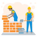 Vector Illustration of Builders. Royalty Free Stock Photo
