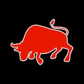 Vector illustration of a bull fight Royalty Free Stock Photo