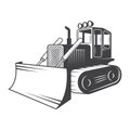 Vector illustration of bulldozer.