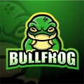 Bullfrog mascot esport logo design