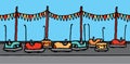 Bumper cars in carnival