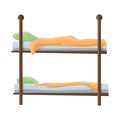 Vector illustration of bunkbed and bed sign. Graphic of bunkbed and bunk stock vector illustration. Royalty Free Stock Photo