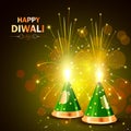 Burning Firecracker in Happy Diwali