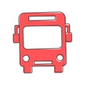 Vector illustration  bus to transport people cartoon style on white isolated background Royalty Free Stock Photo