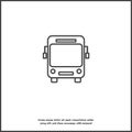 Vector illustration  bus to transport people on white isolated background Royalty Free Stock Photo