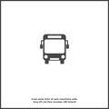 Vector illustration bus to transport peopleon white isolated background Royalty Free Stock Photo