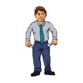 Vector illustration of a businessman without money