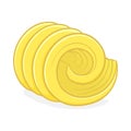 Vector Illustration of a Butter Curl Royalty Free Stock Photo