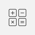 Vector illustration of calculator icon symbol