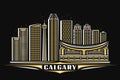 Vector illustration of Calgary Royalty Free Stock Photo