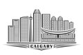 Vector illustration of Calgary Royalty Free Stock Photo