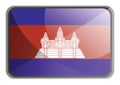 Vector illustration of Cambodia flag Royalty Free Stock Photo