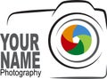 Camera logo - colorful illustration