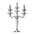 Vector illustration of candelabra