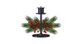 Festive Candle Holder with Christmas Decorations Royalty Free Stock Photo