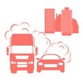 Air pollution Transport Ecology Smog exhaust City Royalty Free Stock Photo