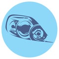 Vector illustration of a car headlight Royalty Free Stock Photo