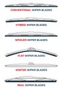 Vector illustration car WIPER BLADES. Royalty Free Stock Photo