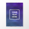 Vector illustration of card dark minimalistic pattern or stripes background with wavy, curving distortion effect.