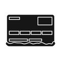 Vector design of card and debit symbol. Graphic of card and cocaine vector icon for stock.