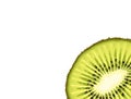 Vector illustration of card, template with kiwi fruit slice Royalty Free Stock Photo