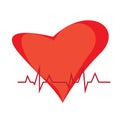 Vector illustration cardiogram Royalty Free Stock Photo