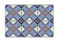 Red and blue patterned tiles