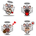 rat love animal mascot costume