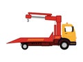 Vector illustration cartoon car tow truck Royalty Free Stock Photo