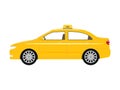 Vector illustration cartoon car yellow taxi Royalty Free Stock Photo