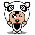 Crazy expression panda animal mascot costume