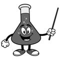 Chemistry Flask with Pointer Illustration