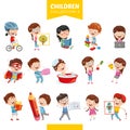 Vector Illustration Of Cartoon Children Royalty Free Stock Photo