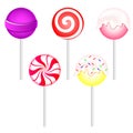 Vector Illustration Cartoon Lollipop Set Royalty Free Stock Photo