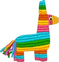 Cartoon colorful pinata isolated on white background