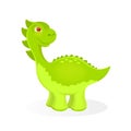 Vector illustration of cartoon dinosaur character