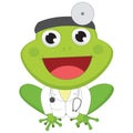 Vector Illustration of Cartoon Doctor Frog Royalty Free Stock Photo