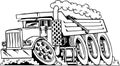 Dump Truck Cartoon Illustration