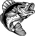 Cartoon fish icon on white background Royalty Free Stock Photo