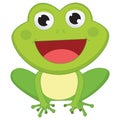 Vector Illustration Of Cartoon Frog Royalty Free Stock Photo