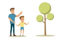 Vector Illustration Cartoon Happy Family Concept Royalty Free Stock Photo