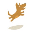 Vector Illustration Cartoon little jumping dog