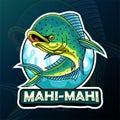 Cartoon mahi mahi fish mascot Royalty Free Stock Photo