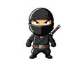 Vector Illustration Of A Cartoon Ninja