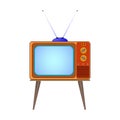 Vector illustration cartoon old TV