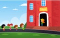 Vector illustration of cartoon school children Royalty Free Stock Photo