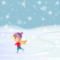 Cartoon skating boy