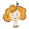 Vector illustration. Cartoon style, haughty princess