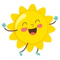 Vector Illustration Of Cartoon Sun Royalty Free Stock Photo