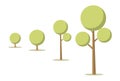 Vector Illustration Cartoon Tree Growth Concept